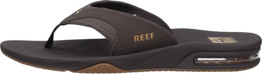 Reef Fanningbrown Gum Heren Slippers Zwart Bruin