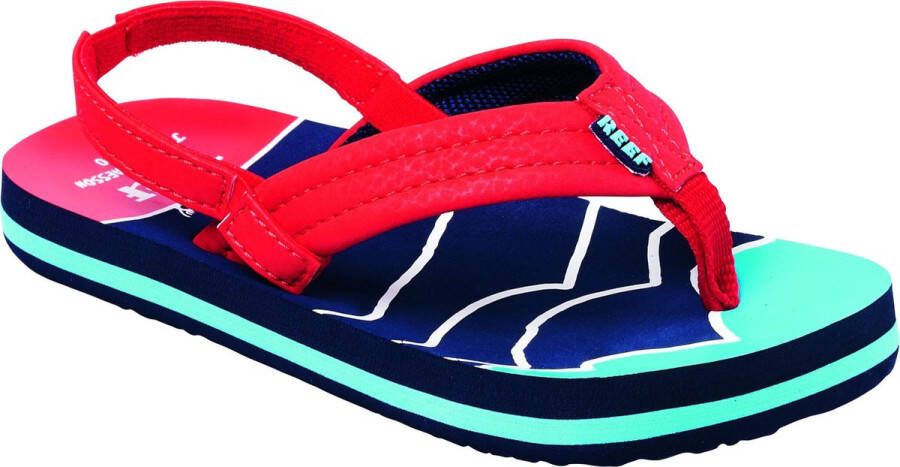 Reef Jonas Claesson Lil Ahi Mountain Wave Jongens Slippers Blauw