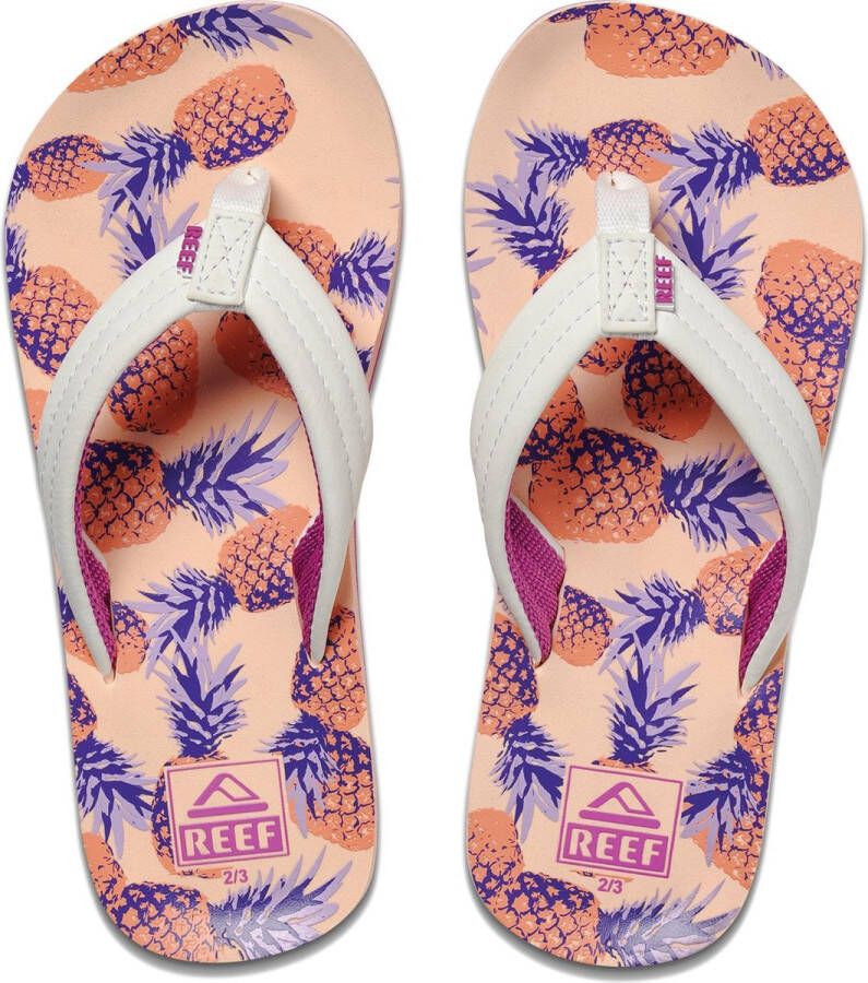 Reef Kids Ahi Meisjes Slippers Coral Pineapples