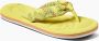 Reef Kids Pool Float Meisjes Slippers Yellow Palm - Thumbnail 4