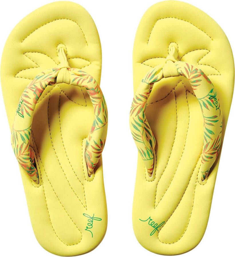 Reef Kids Pool Float Meisjes Slippers Yellow Palm - Foto 7