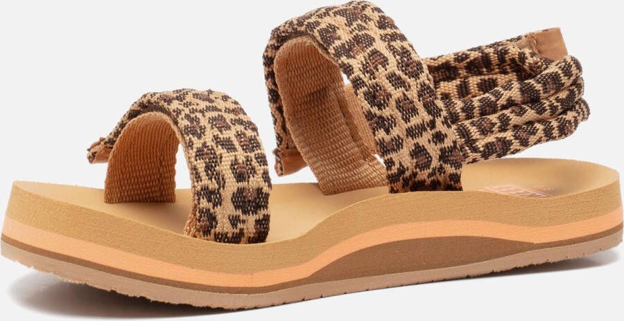 Reef Lil Ahi Convertible Leopard Meisjes Slippers Bruin Panterprint