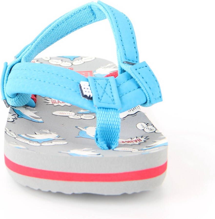 Reef Little Ahi teenslippers met hielbandje blauw grijs EVA 23-24 - Foto 3