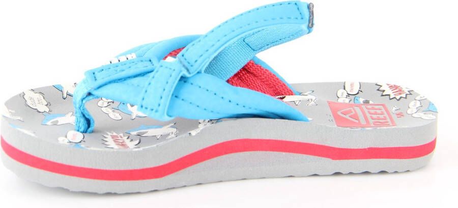 Reef Little Ahi teenslippers met hielbandje blauw grijs EVA 21-22 - Foto 4