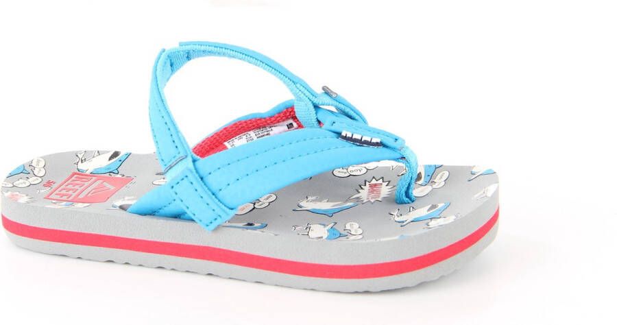 Reef Little Ahi teenslippers met hielbandje blauw grijs EVA 21-22 - Foto 7