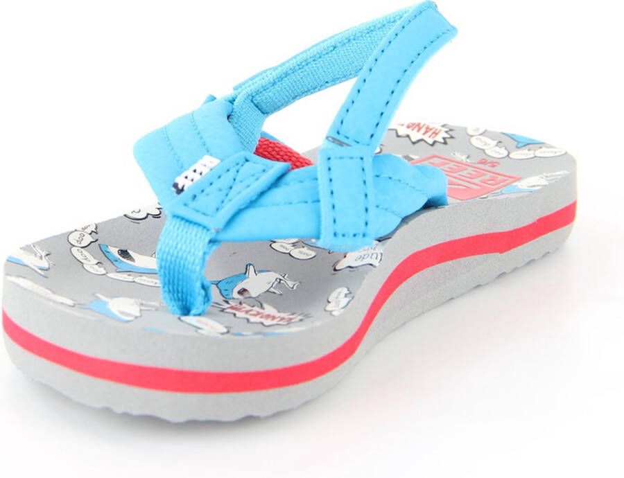 Reef Little Ahi teenslippers met hielbandje blauw grijs EVA 23-24 - Foto 8