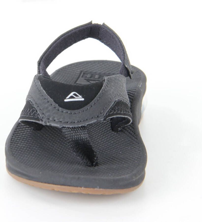 Reef Little Fanning Jongens Slippers Black Silver