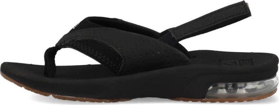 Reef Little Fanning Jongens Slippers Black Silver