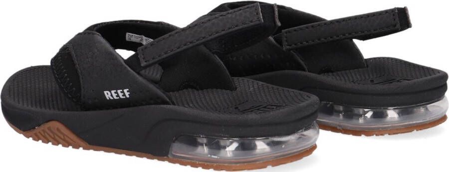 Reef Little Fanning Jongens Slippers Black Silver