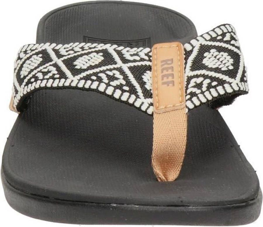 Reef Ortho Woven Dames Slippers Zwart Wit
