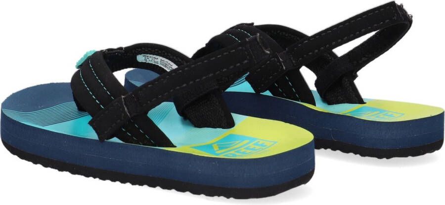 Reef Little Ahi teenslippers met hielbandje zwart aqua Blauw Jongens EVA 25-26 - Foto 3