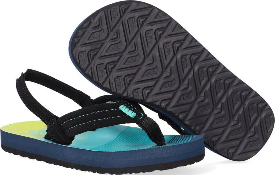 Reef Little Ahi teenslippers met hielbandje zwart aqua Blauw Jongens EVA 25-26 - Foto 8