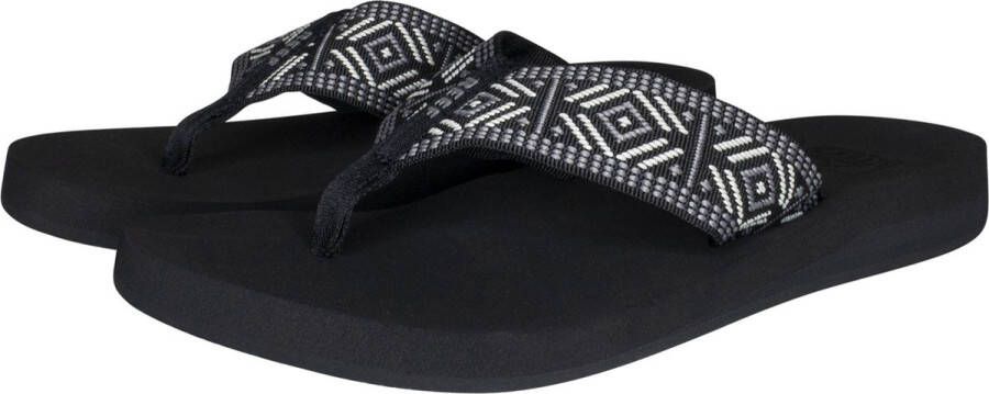 Reef Spring Woven Dames Slippers Zwart Wit