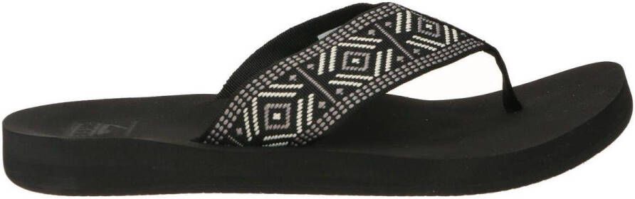 Reef Spring Woven Dames Slippers Zwart Wit