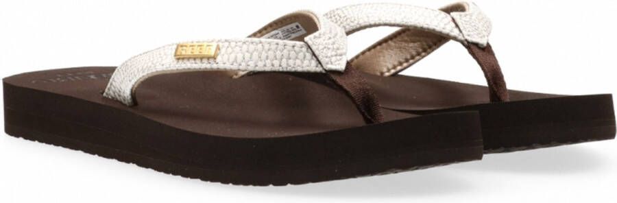 Reef Star Cushion Sassybrown White Dames Slippers Bruin Wit