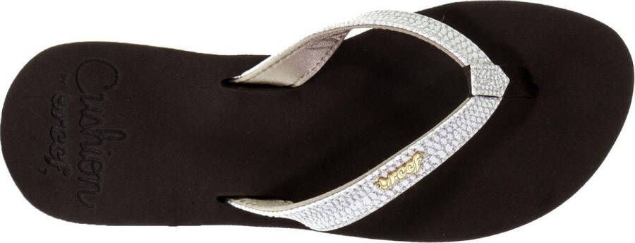 Reef Star Cushion Sassybrown White Dames Slippers Bruin Wit