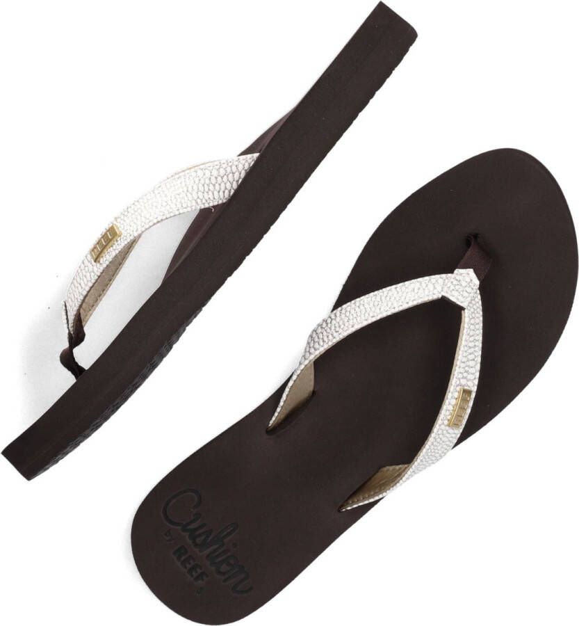 Reef Star Cushion Sassybrown White Dames Slippers Bruin Wit