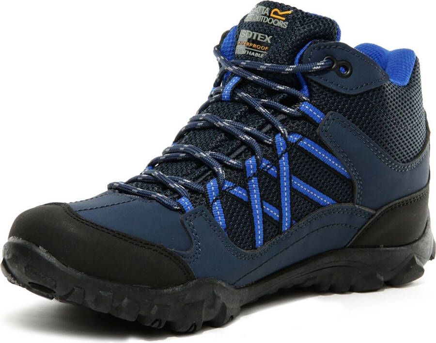 Regatta Edgepoint Junior Middelhoge Wandelschoenen Kinderen Unisex Waterdicht Ademend Blauw