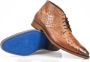 Rehab Barry Croco Nette schoenen Veterschoenen Heren Cognac - Thumbnail 15