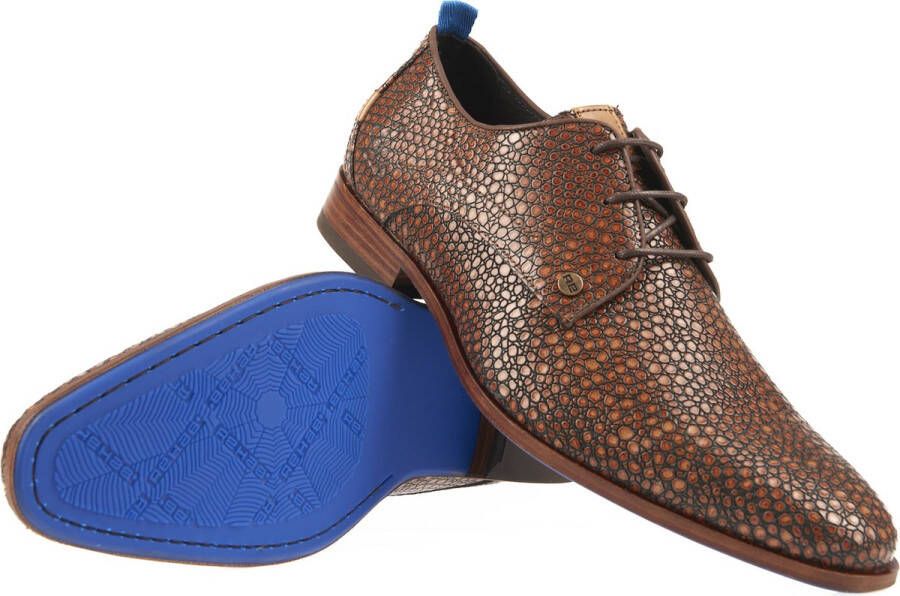 Rehab Greg Gravel heren nette schoenen Cognac