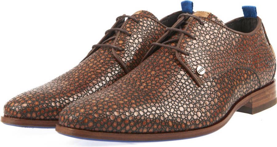 Rehab Greg Gravel heren nette schoenen Cognac