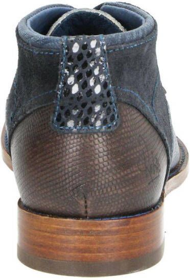Rehab Footwear Salvador Zig Zag | Halfhoge donkerblauwe nette schoenen - Foto 11