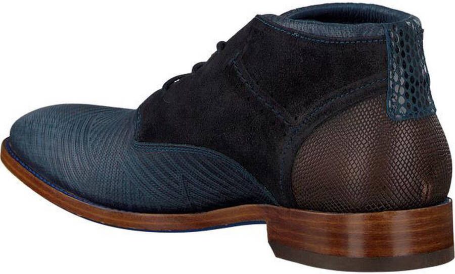 Rehab Footwear Salvador Zig Zag | Halfhoge donkerblauwe nette schoenen - Foto 15