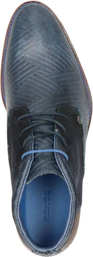 Rehab Footwear Salvador Zig Zag | Halfhoge donkerblauwe nette schoenen - Foto 3