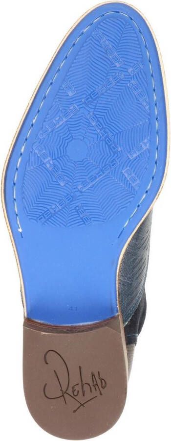 Rehab Footwear Salvador Zig Zag | Halfhoge donkerblauwe nette schoenen - Foto 5