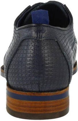 Rehab Schoen Falco Tile Blauw Leer Heren Veterschoenen