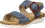 Remonte Comfortabel Sandalen Plat licht blauw - Thumbnail 7