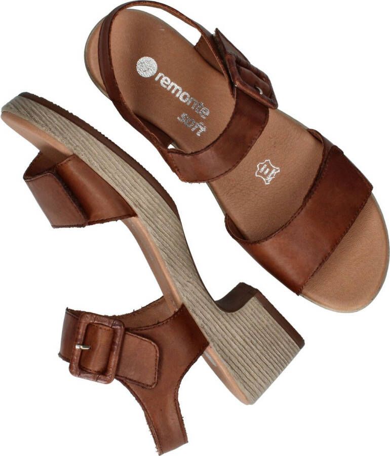 Remonte -Dames cogna caramel sandalen