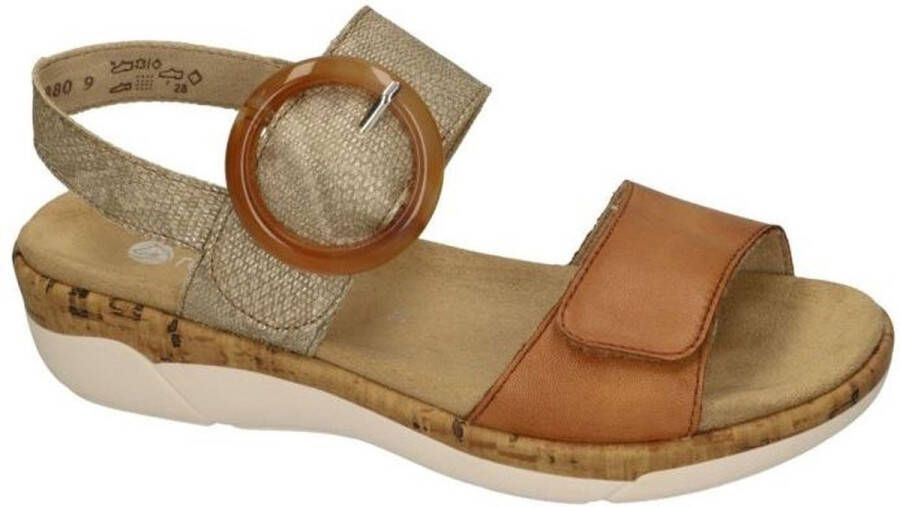 Remonte -Dames cogna caramel sandalen