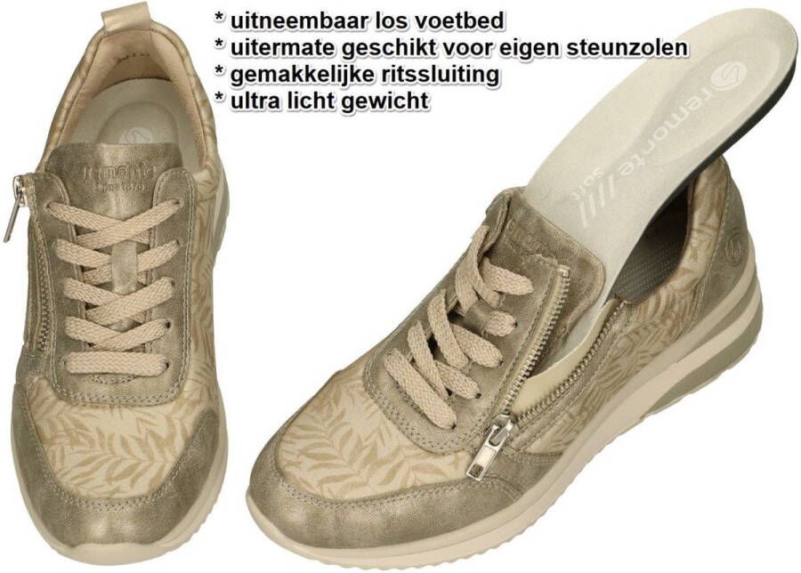 Remonte -Dames goud sneakers