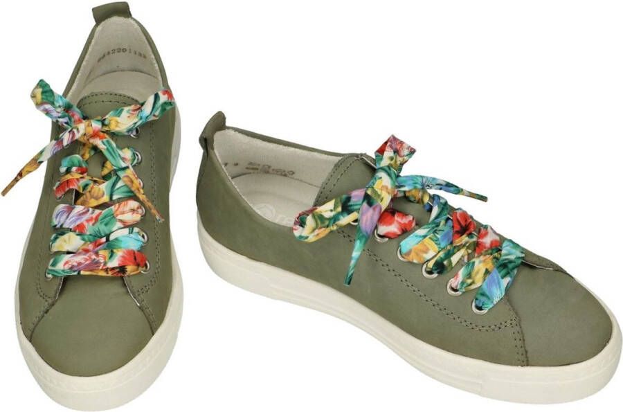 Remonte -Dames groen olijf sneakers
