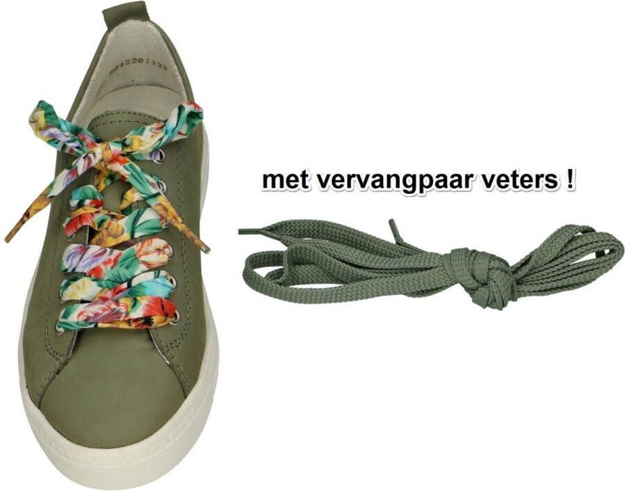 Remonte -Dames groen olijf sneakers