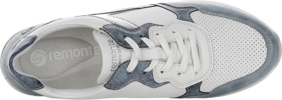 Remonte Dames Sneaker D1320-80 Blauw Wit Zilver