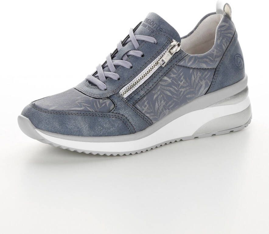 Remonte Dames Sneaker D2401-10 Jeansblauw Wit