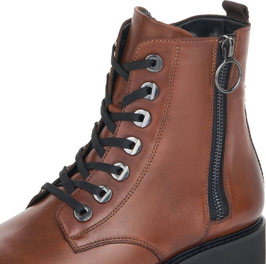 Remonte Veterlaarsjes blokhak laarsjes veterschoenen flats in used look