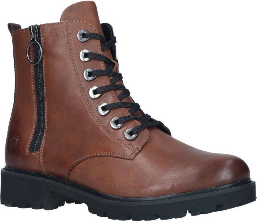 Remonte Veterlaarsjes blokhak laarsjes veterschoenen flats in used look - Foto 3