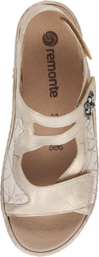 Remonte Leren Dames Sandalen Zacht Goud