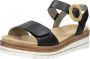 Remonte Sandalen Plat Sandalen Plat Zwart - Thumbnail 4