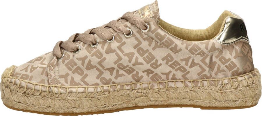 Replay Nash Allover Veterschoenen Laag goudkleur