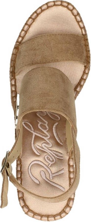 Replay Susan Micro Met Sandalen Touwzool beige