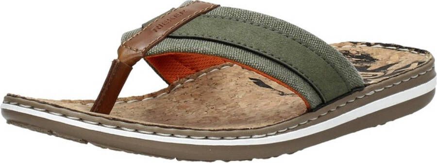 Rieker Ambor Slippers groen Leer