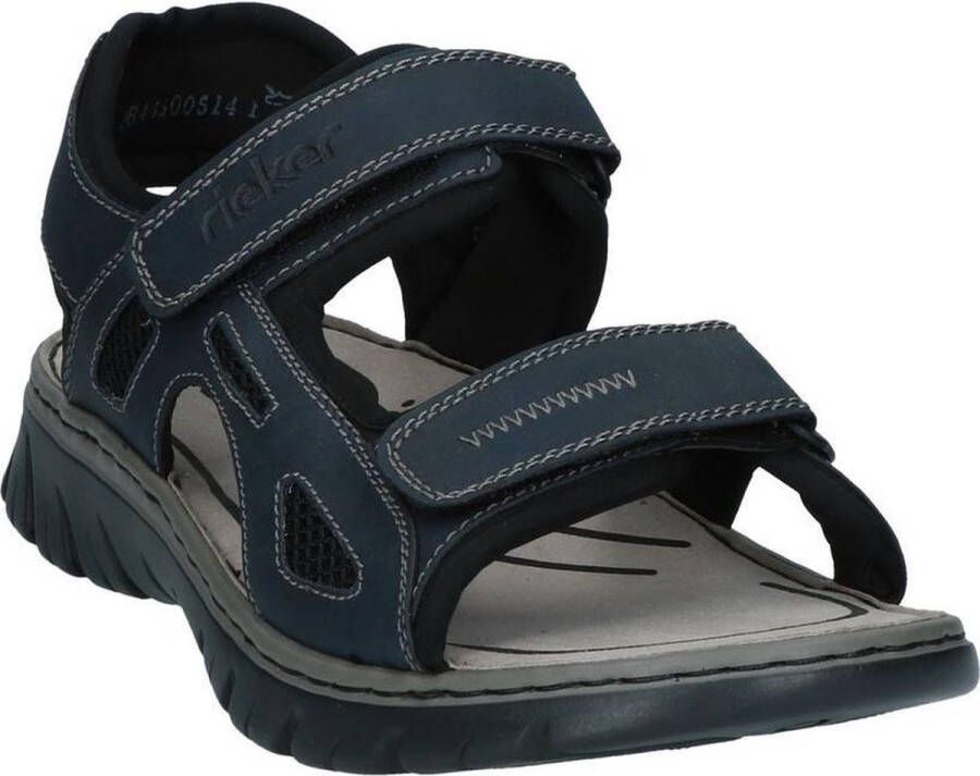 Rieker Zwarte synthetische sliders met comfortabel voetbed en klittenbandsluiting Black Heren - Foto 10