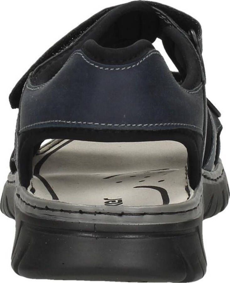 Rieker Zwarte synthetische sliders met comfortabel voetbed en klittenbandsluiting Black Heren - Foto 8