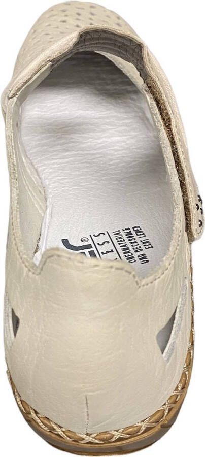 Rieker -Dames off-white-crÈme-ivoorkleur ballerina's & mocassins - Foto 10
