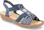 Rieker Blauwe Zomer Sandaal met Gekleurde Steentjes Blue Dames - Thumbnail 4