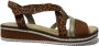 Rieker Comfortabel Sandalen Plat cognac - Thumbnail 11